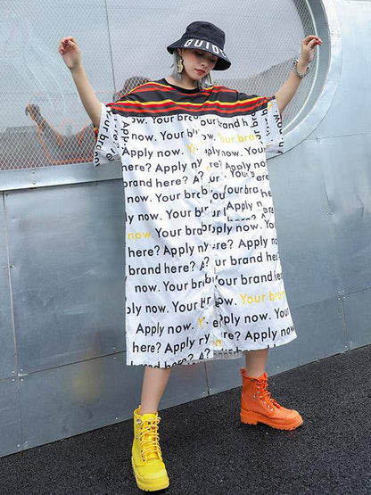 Vintage Loose Oversize Split-joint Dress