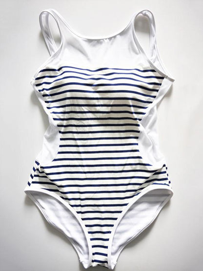 Striped One-piece Swimwear