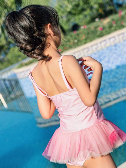 AONIHUA Lace-Up Spaghetti Straps Girl Swimwear