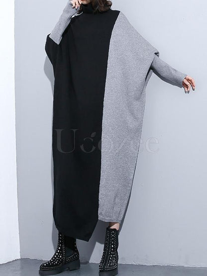 Loose Split-joint Long Dress