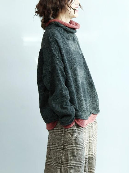 Loose Batwing Sleeves Knitting Sweater