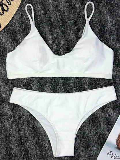 Solid Simple Beach Bikinis Swimwear