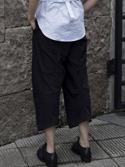 Loose Cotton Split-joint Pants