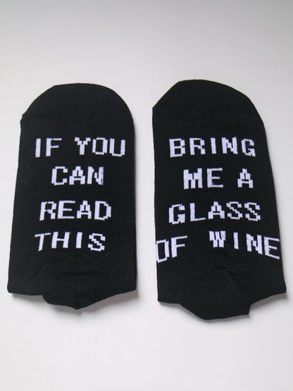 Usual  Alphabet Middle-tube Socks