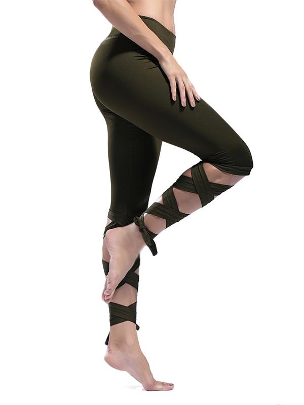 Wrap Bandage Solid Yoga Bottoms