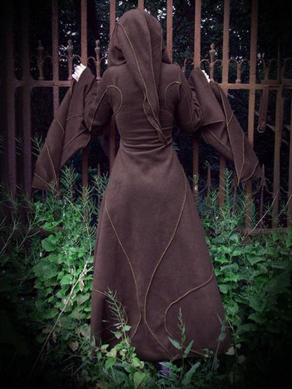 Split-joint Flared Sleeves Maxi Dress