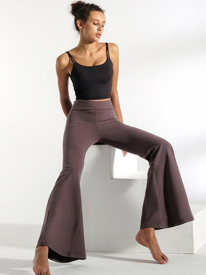 Soft Solid Flared Athletic Pants