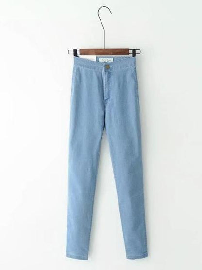 Chic High-Waist  Stretchy Casual Skinny Leg Pants