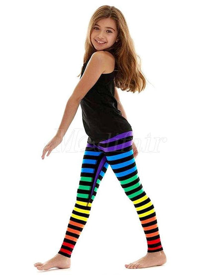 Rainbow Caterpillar Parent-child Leggings