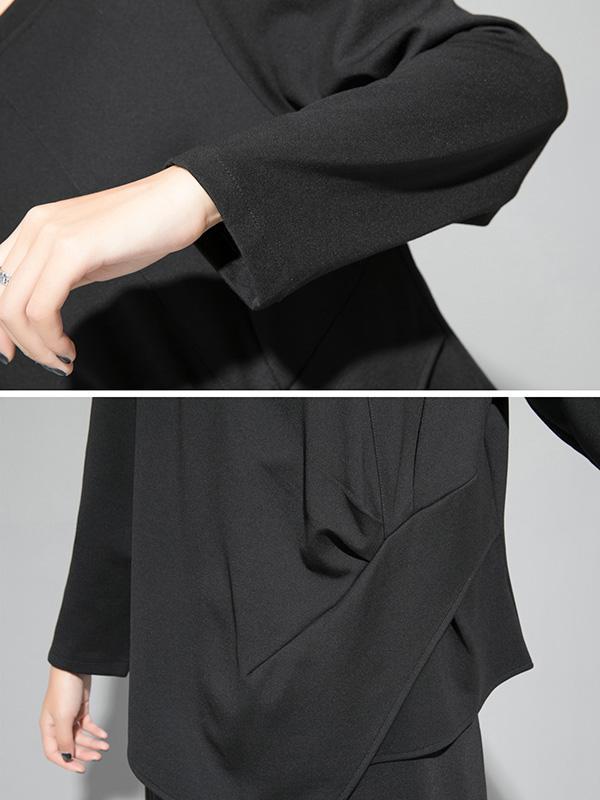 Original Irregularity Solid T-Shirts Tops