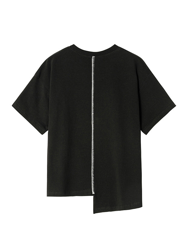 Urban Solid Color Short Sleeve T-Shirts Tops