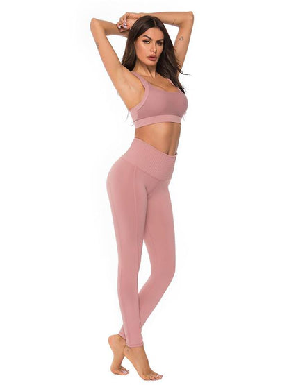 Wide Waistband Solid Yoga Leggings