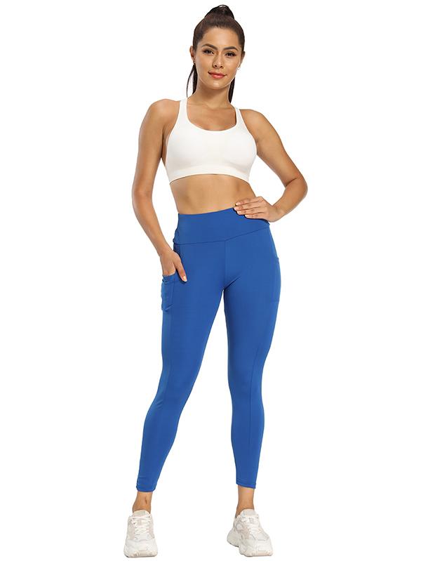 Sexy Wrap Solid Color High Waist Sports Leggings