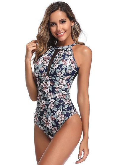 Conservative Tulle One Piece Swimsuit