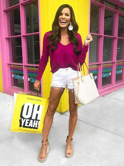 Loose 6 Colors Long Sleeves Sweater Tops