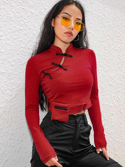 Personality Vintage Bodycon T-Shirts Tops