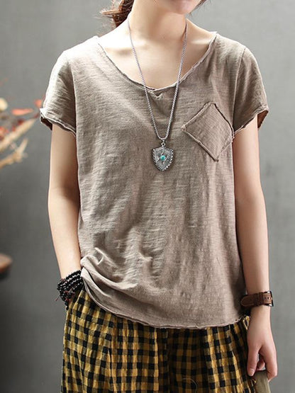 Simple Pure Color T-shirt