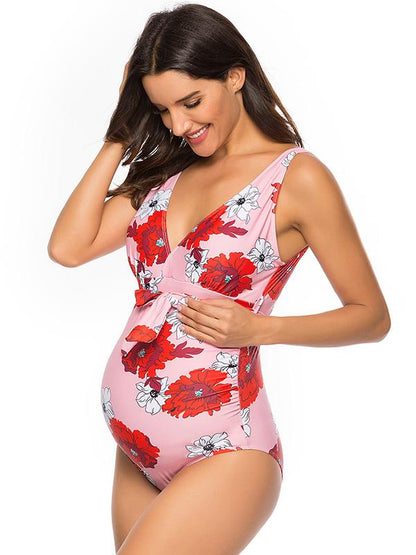 Floral Maternity One Piece Swimsuit