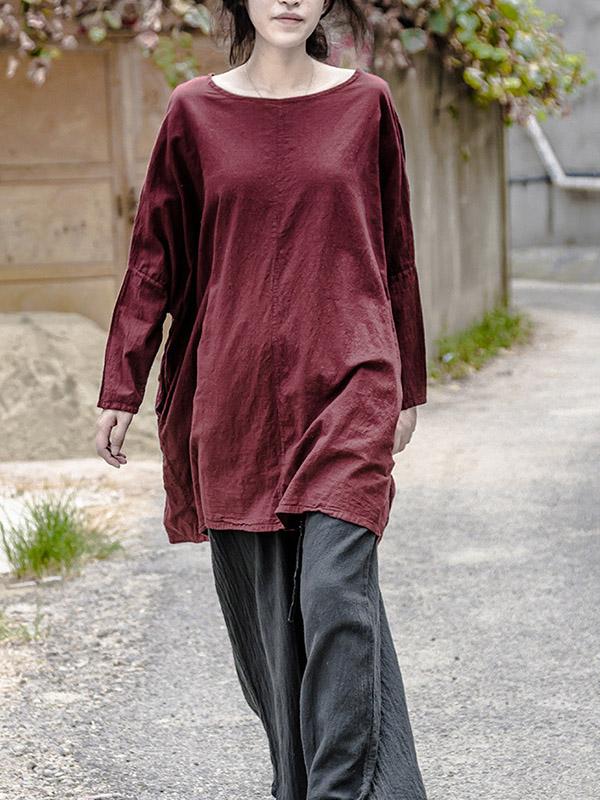 Vintage Casual Linen Cotton Tops