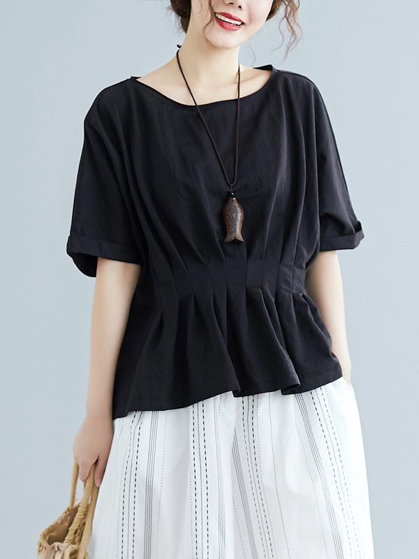 New Loose Elastic Waist Design T-Shirt