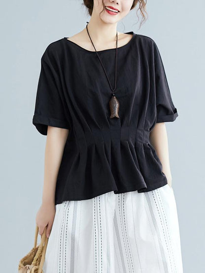 New Loose Elastic Waist Design T-Shirt