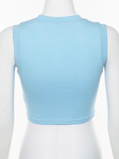 Sleeveless Wrap Solid Tanks