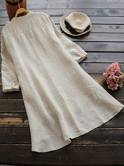 Loose Shirts with Asymmetrical Bottom Blouses