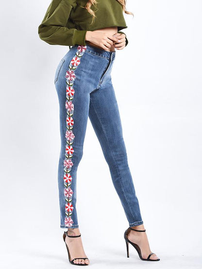 Fashion Elastic Jeans Pants Bottoms