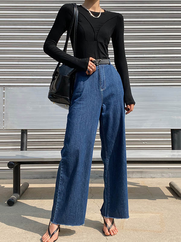Original Blue Empire Wide-Leg Jean Pants