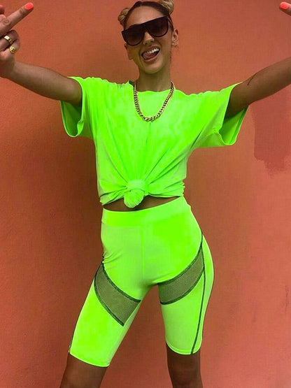 Wrap Mesh Yoga Shorts