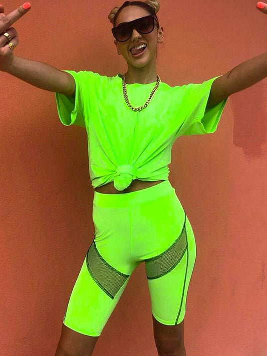 Wrap Mesh Yoga Shorts