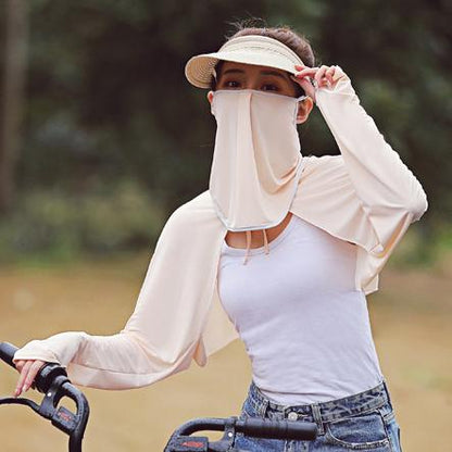 Solid Color Breathable Ice Silk Sunscreen Mask