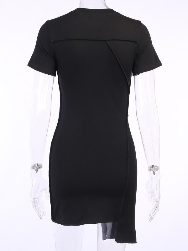 Printed Cropped Half Sleeves Mini Dresses