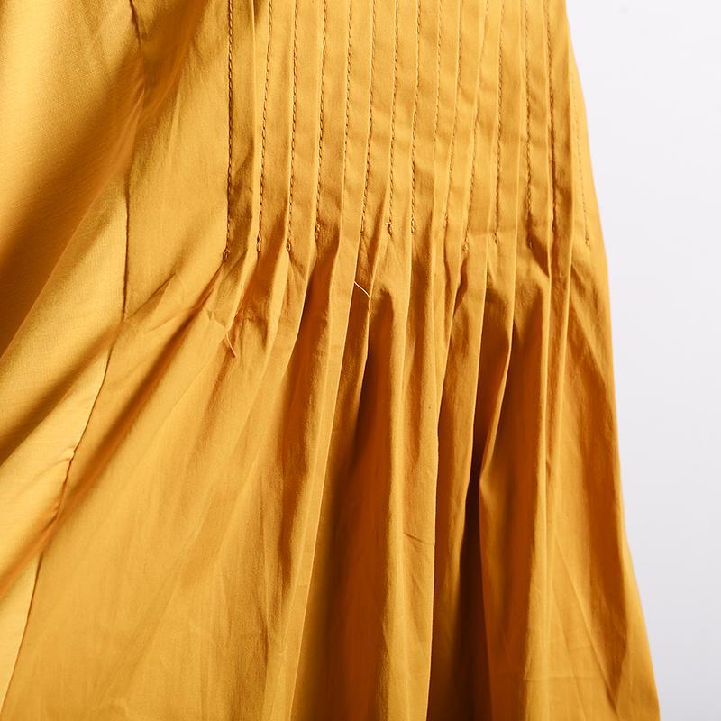 Comfortable Solid Color Pleated Summer T-Shirt