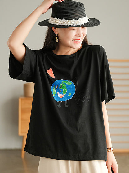 Original Cartoon Printed T-Shirts Tops