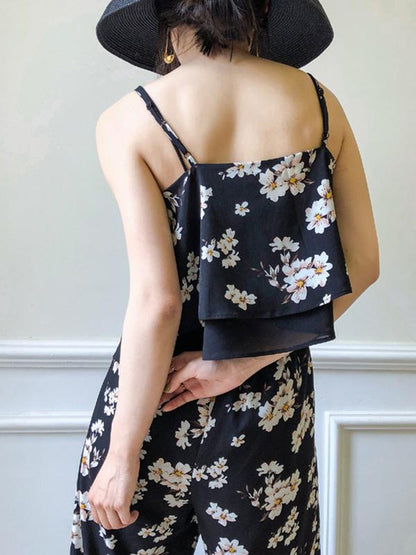 Casual Floral Split-side Suits
