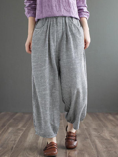 Original Striped Column Wide Leg Pants