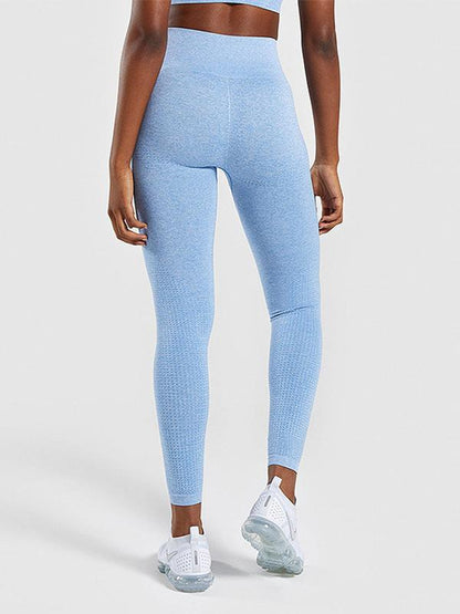 Solid Athletic High Waisted Leggings