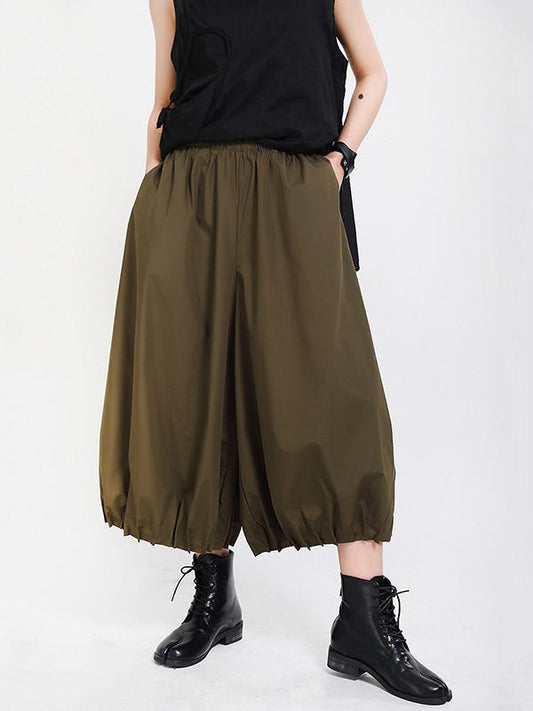 Original Solid Column Wide Leg Pants