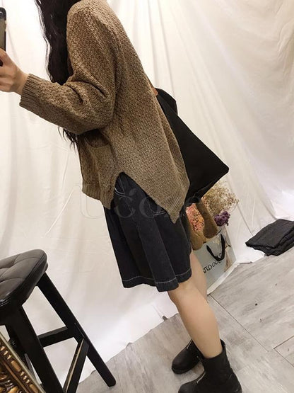 Original Printed High-low Pocket Sweater