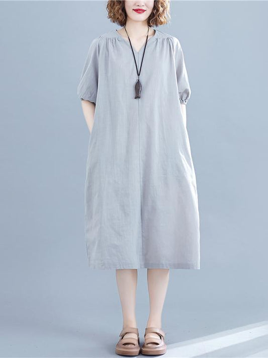 Loose Oversize Solid  Dress
