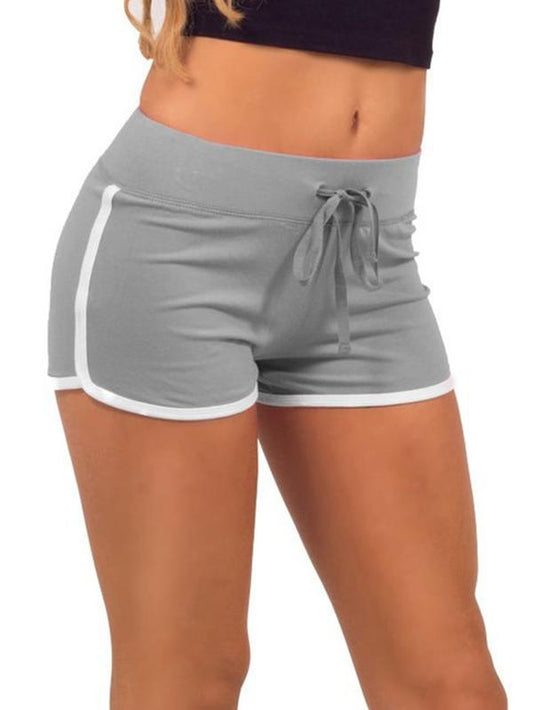 Plus Size Strap Solid Yoga Short Leggings