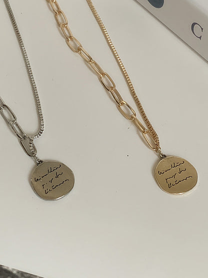 Simple Chic Normcore Alloy Geometry Pendant Chain Necklace