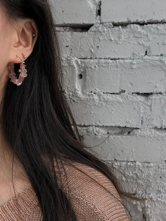 Several Color Simple Gravel Earring