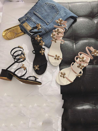 Flower Peep-toe Sandals