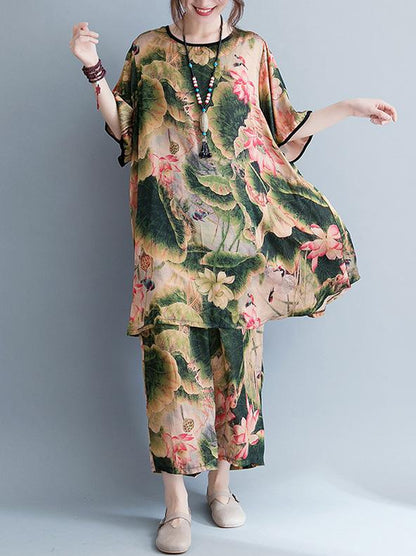 Loose Lotus Wide-leg Suits