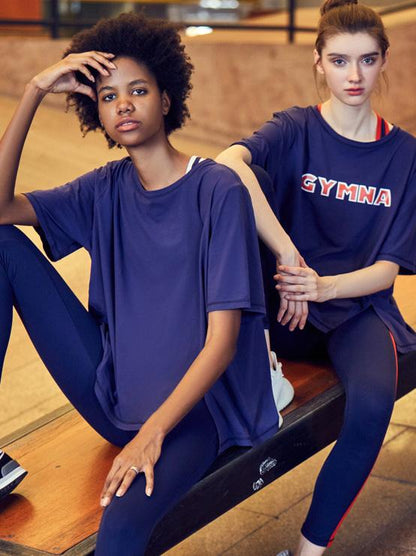 Round Collar Split Sports Tees