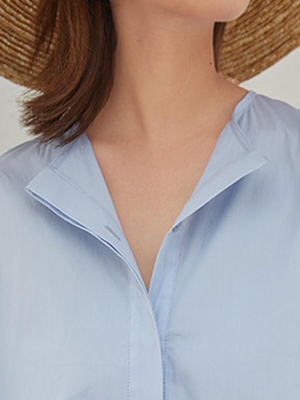 Original Round-neck Solid Blouses