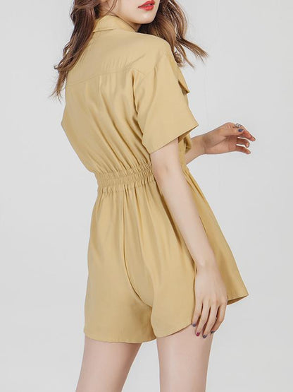 Original Empire Solid Overall Rompers