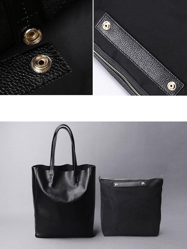Simple Black Leather Bag